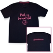Image de T-shirt Aujourdhui.com bleu marine col rond